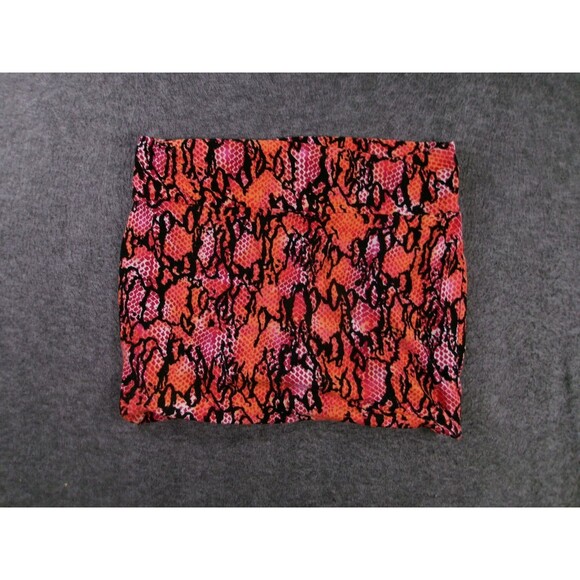 Dots Skirt Women Large Orange Pink Mini Bodycon Stretch Animal Print  Tube Waist - Picture 8 of 9